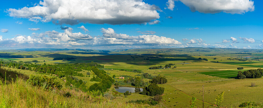 Blick auf die Landschaft vom Kloppenheim Country Estate, Machadodorp, Provinz Mpumalanga, Südafrika, Afrika