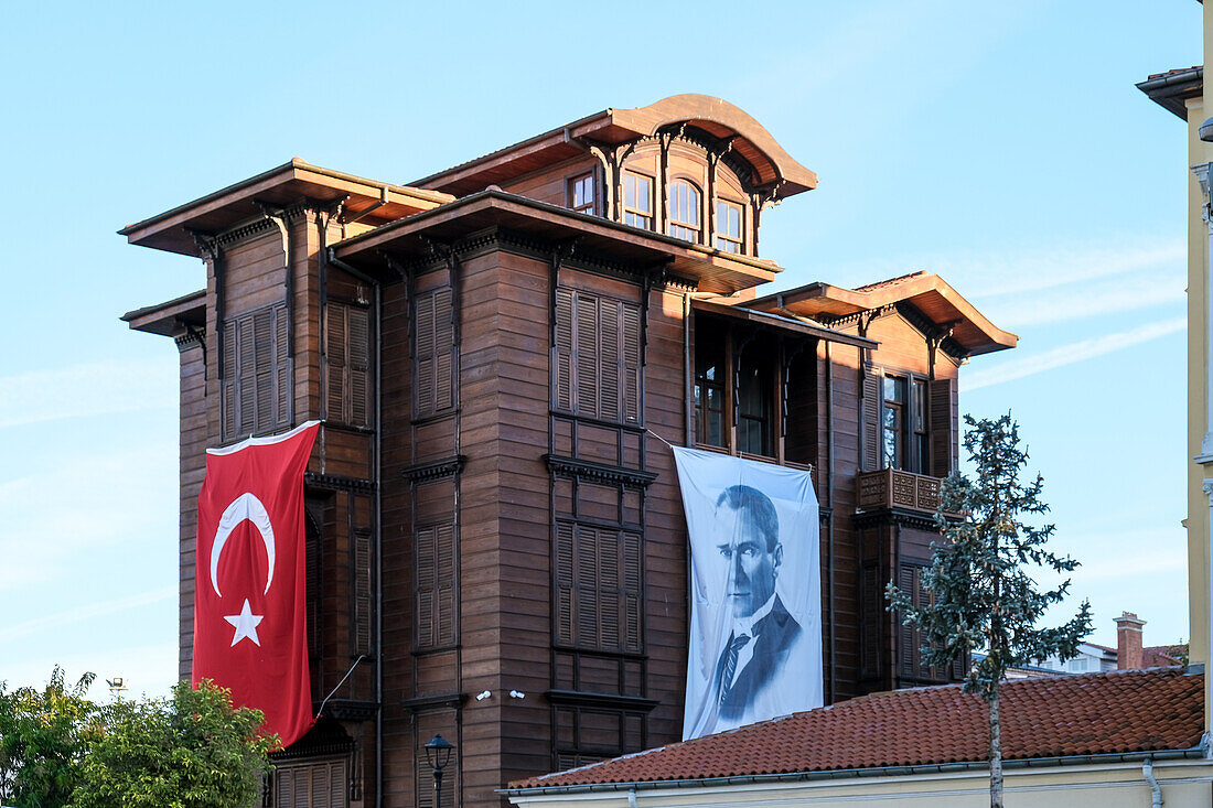 View of the Tursucuzade Mansion, an historical Turkish Mansion, located in the city center, Fatih district, Istanbul, Turkey, Europe