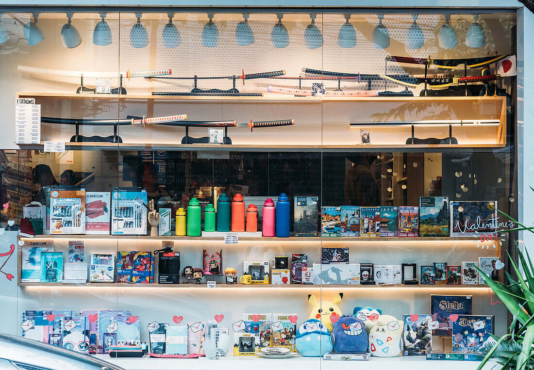 View of Japanese shop in Liberdade neighbourhood, home to a large part of Brazil's Japanese community, Sao Paulo, Brazil, South America