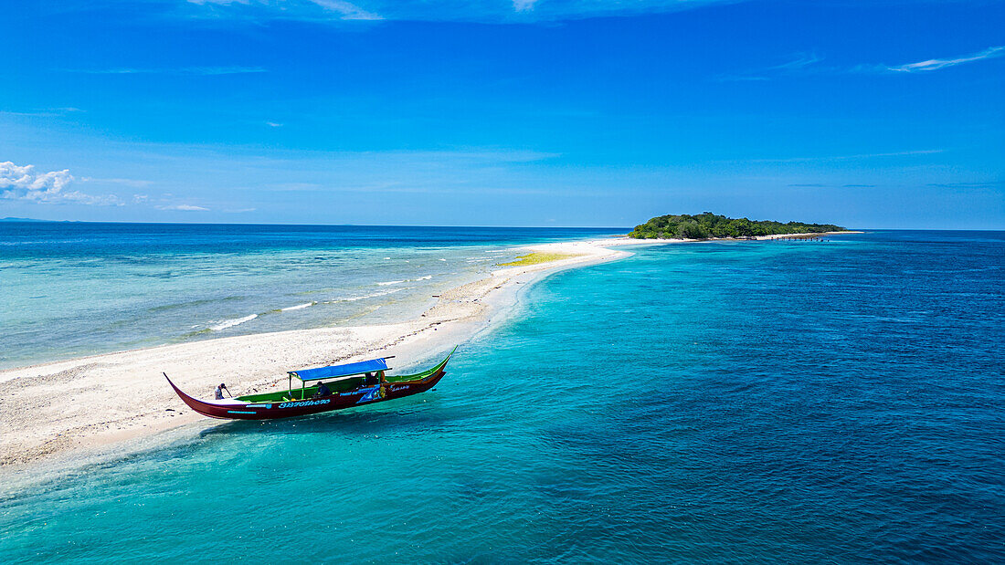 Aerial of Little Santa Cruz Island, Zamboanga, Mindanao, Philippines, Southeast Asia, Asia