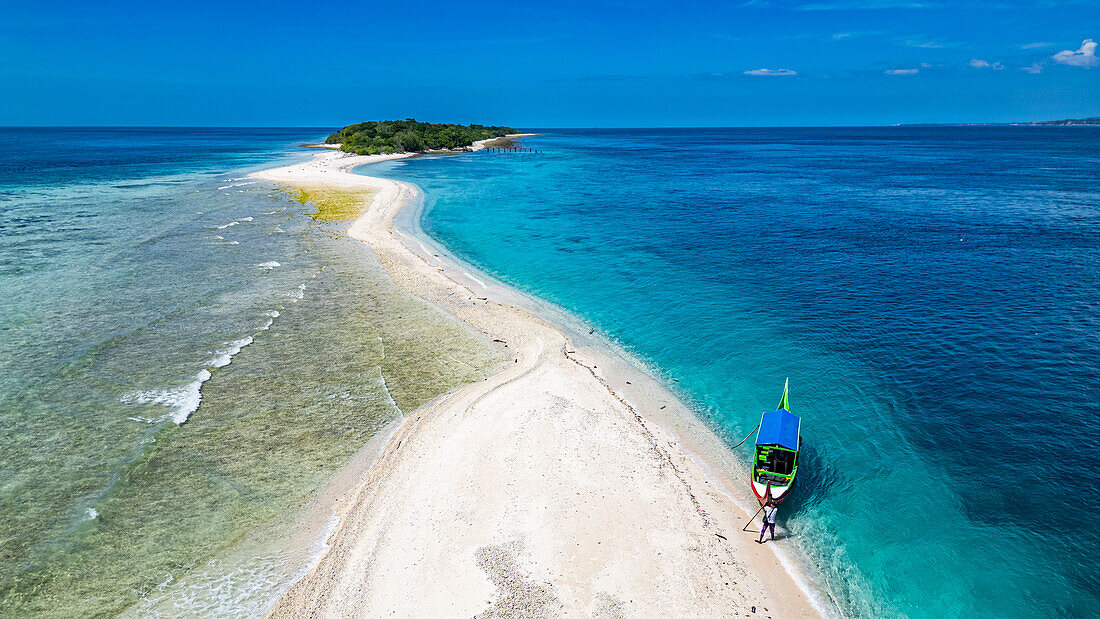 Aerial of Little Santa Cruz Island, Zamboanga, Mindanao, Philippines, Southeast Asia, Asia