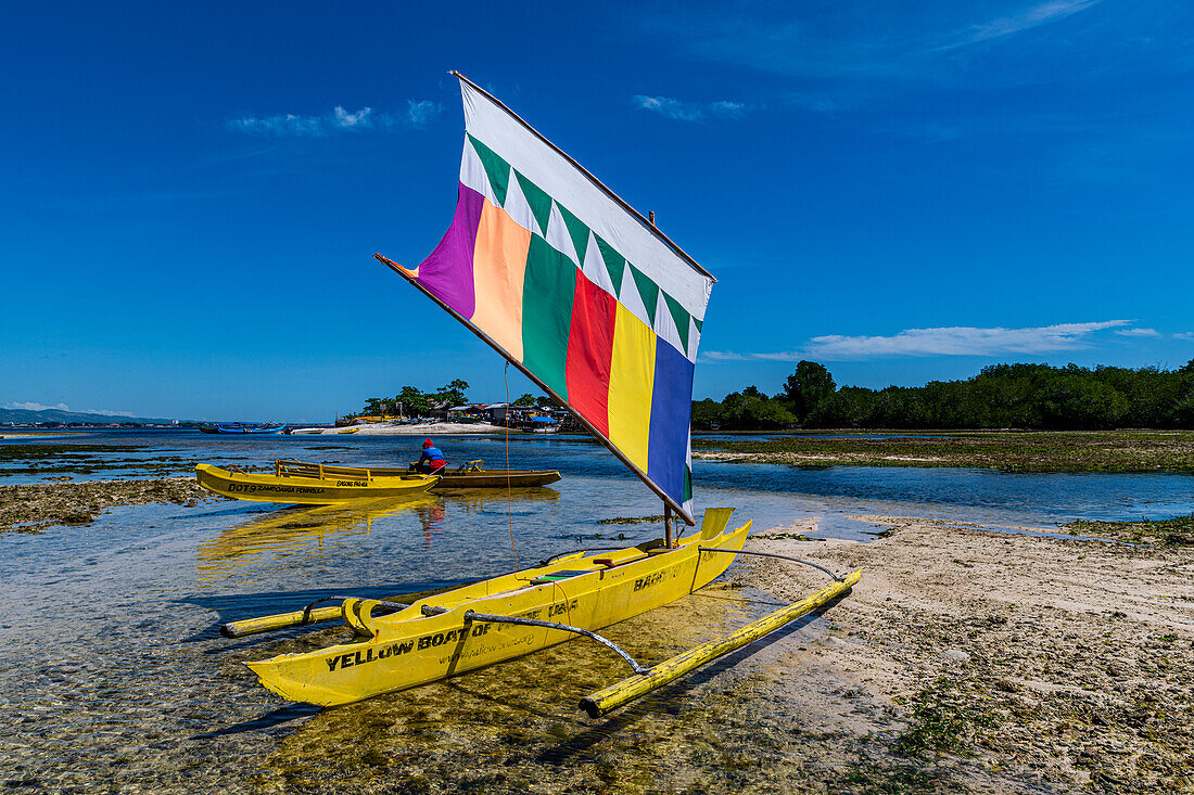 Traditionelles Segelboot, Grande Santa Cruz Island, Zamboanga, Mindanao, Philippinen, Südostasien, Asien