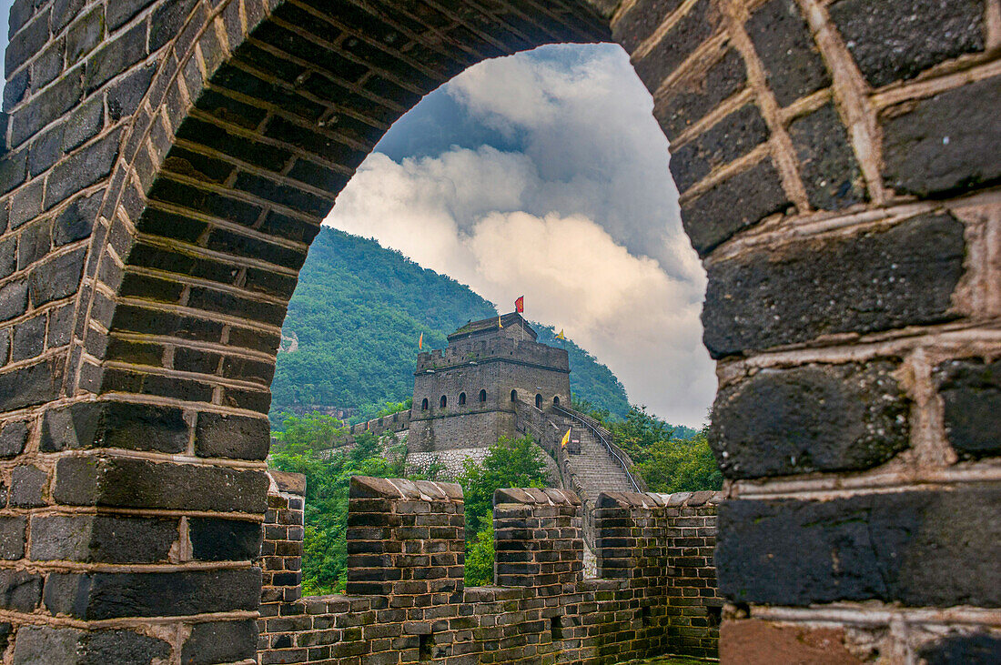 Die Große Mauer am Tigerberg, UNESCO-Weltkulturerbe, in Dandong, Liaoning, China, Asien