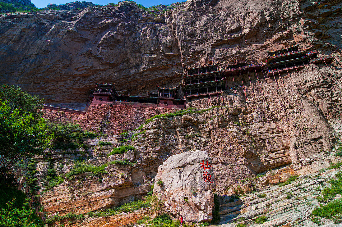 Das hängende Kloster, Xuakong Si, bei Datong, Shanxi, China, Asien