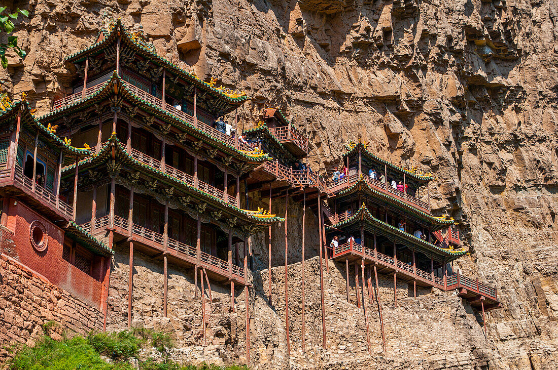 The Hanging Monastery, Xuakong Si, near Datong, Shanxi, China, Asia