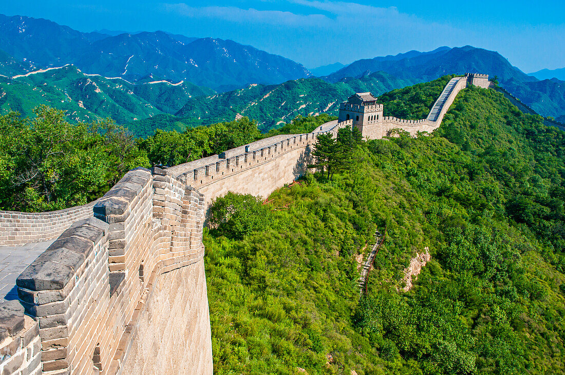 Die Chinesische Mauer, UNESCO-Weltkulturerbe, bei Badaling, China, Asien