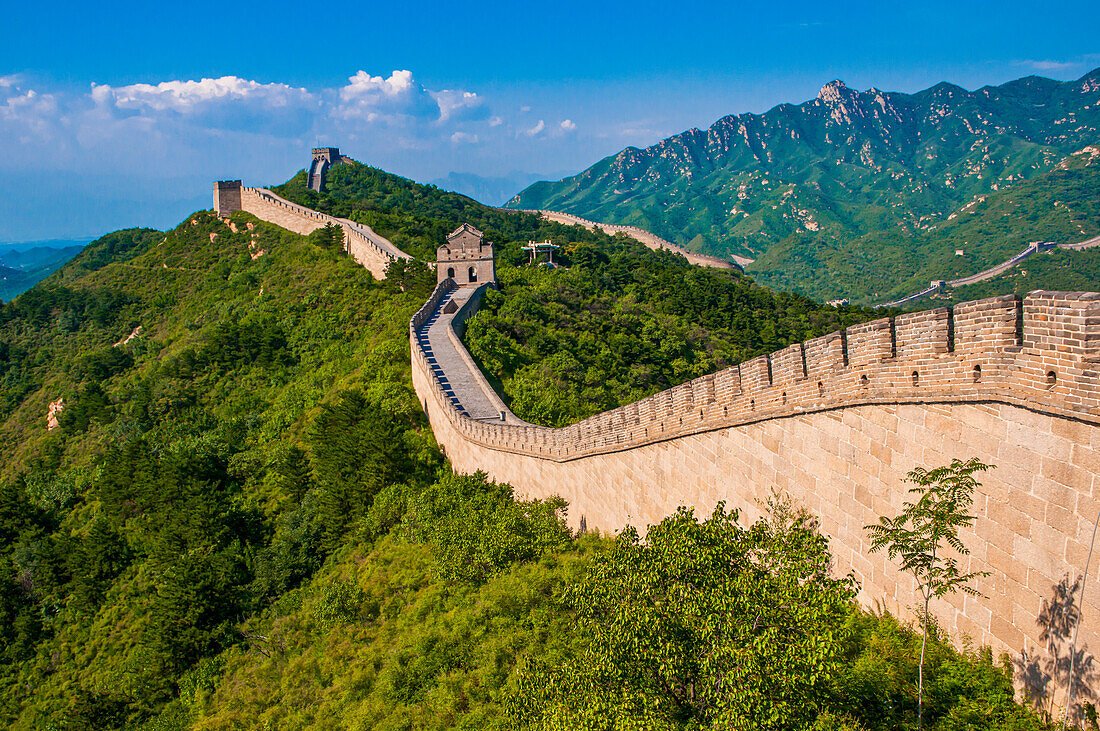 Die Chinesische Mauer, UNESCO-Weltkulturerbe, bei Badaling, China, Asien