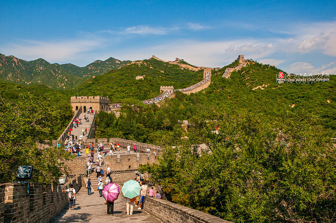 Die Chinesische Mauer, UNESCO-Weltkulturerbe, bei Badaling, China, Asien