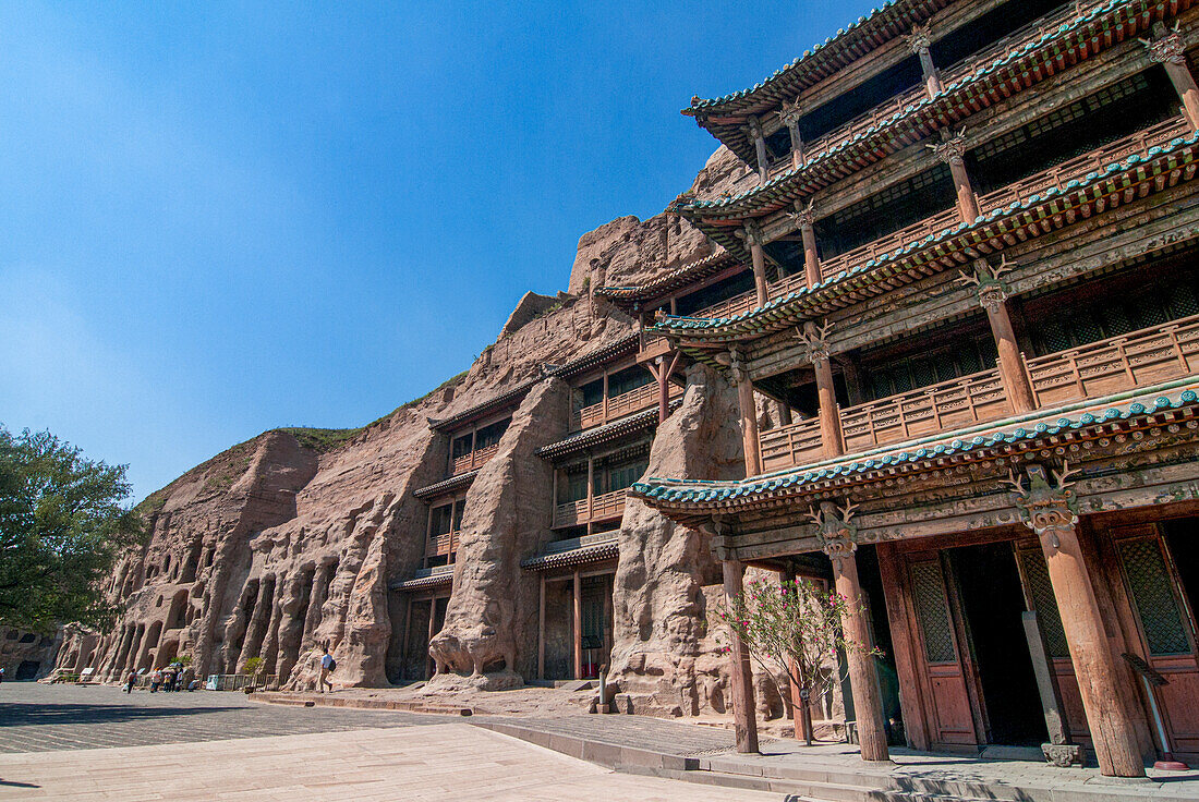 Die Yungang-Grotten, alte buddhistische Tempelgrotten, UNESCO-Welterbestätte, Shanxi, China, Asien