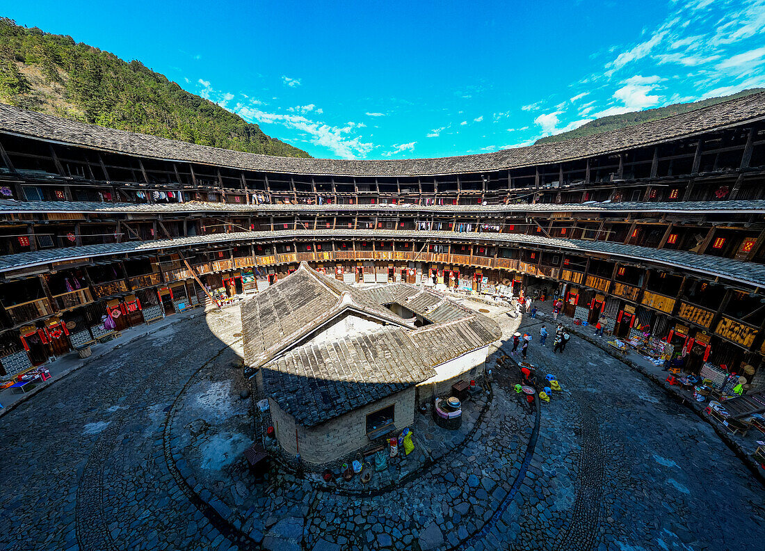 Yuchang Fujian Tulou, ländliche Behausung der Hakka, Fujian, China, Asien