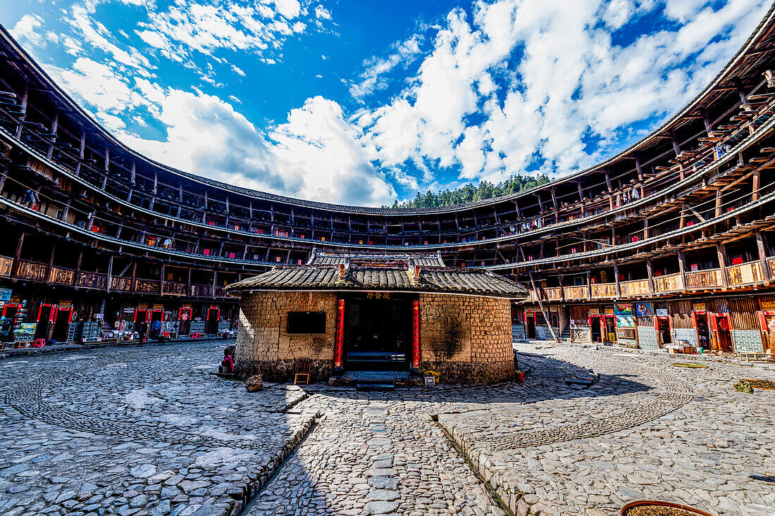 Yuchang größte Fujian Tulou, ländliche Behausung der Hakka, Fujian, China, Asien