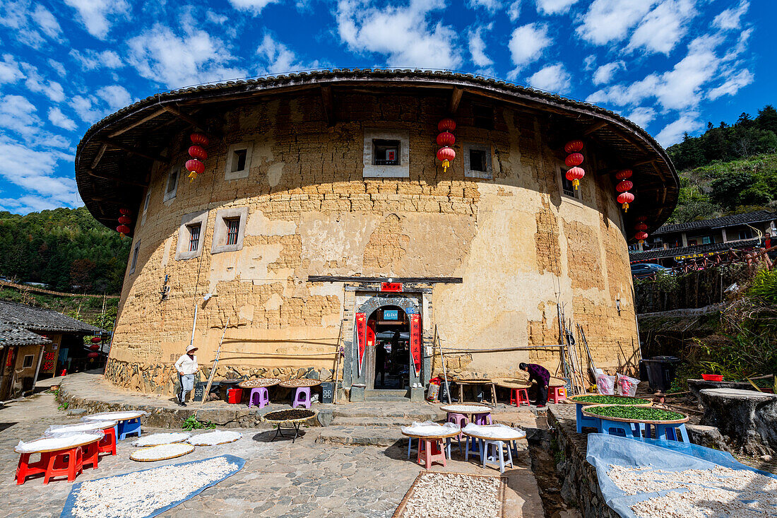 Tianluokeng, UNESCO-Weltkulturerbe, Fujian Tulou, ländliche Behausung der Hakka, Fujian, China, Asien