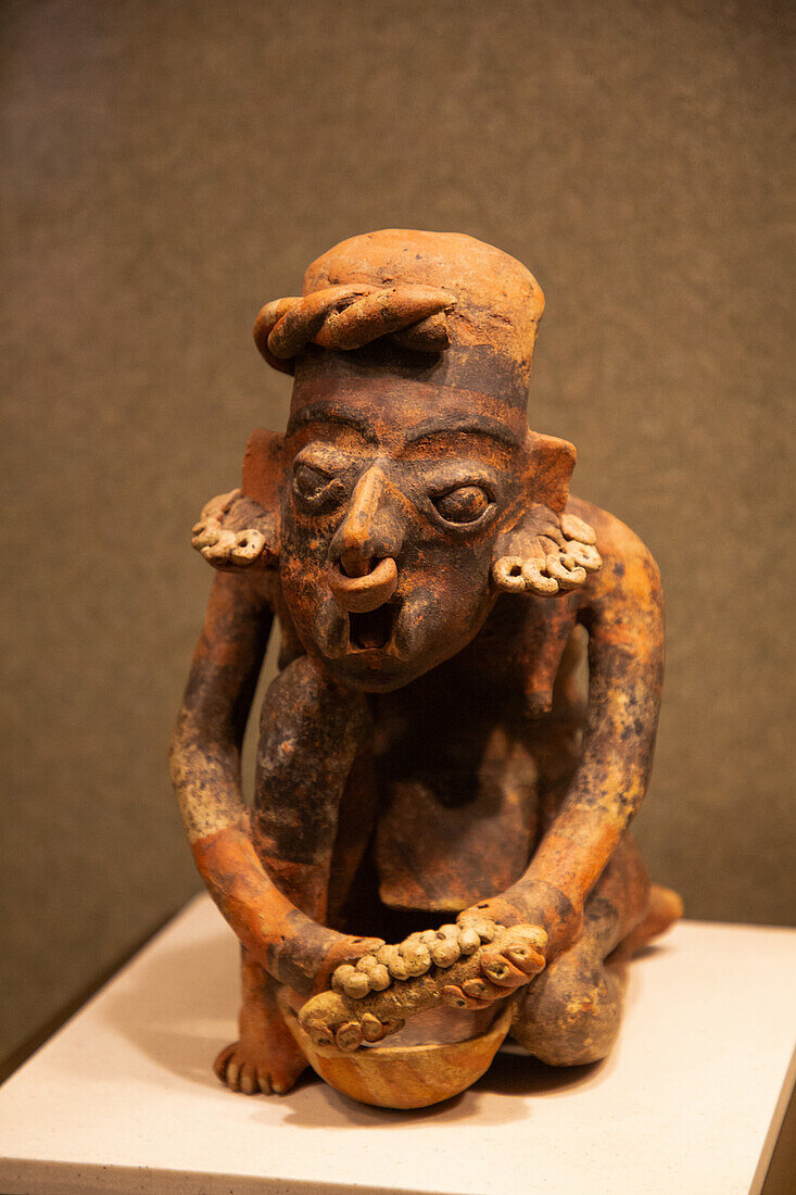 Keramische Figur aus Tambas de Tiro, 200-600 n. Chr., Nationalmuseum für Anthropologie, Mexiko-Stadt, Mexiko, Nordamerika