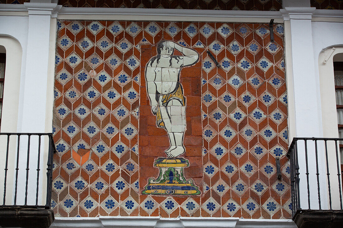 Außenansicht, Talavera-Kacheln, BUAP Universitätsmuseum, Historisches Zentrum, UNESCO-Weltkulturerbe, Puebla, Bundesstaat Puebla, Mexiko, Nordamerika