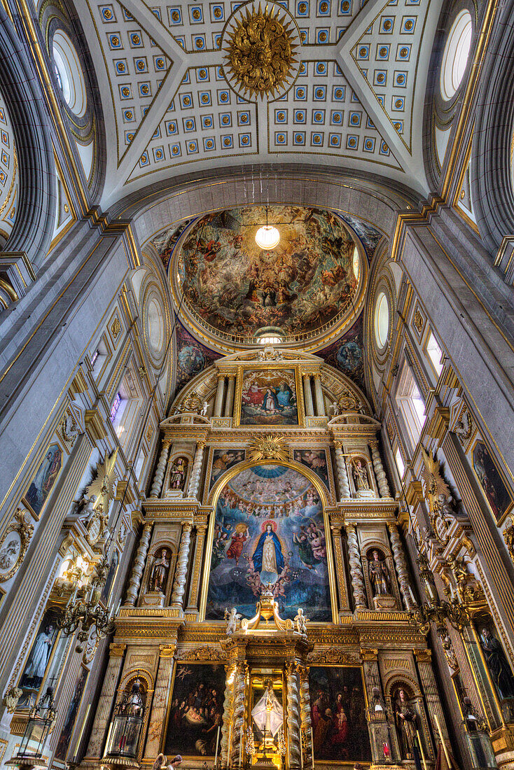 Altar der Katholischen Könige, Kathedrale Unserer Lieben Frau von der Unbefleckten Empfängnis, 1649, Historisches Zentrum, UNESCO-Weltkulturerbe, Puebla, Bundesstaat Puebla, Mexiko, Nordamerika