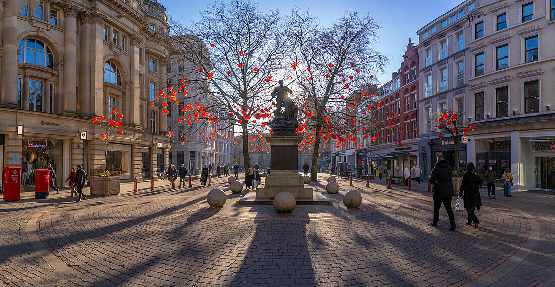 Blick auf das Soldatendenkmal Sud Afrika 1899-1902 am Ann's Square, Manchester, Lancashire, England, Vereinigtes Königreich, Europa