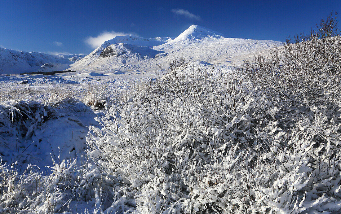 Rannoch Moor im Winter, Highland, Schottland, Vereinigtes Königreich, Europa