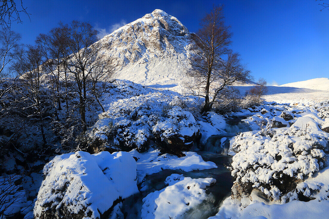 Buachaille Etive Mor, Rannoch Moor, Highland, Schottland, Vereinigtes Königreich, Europa