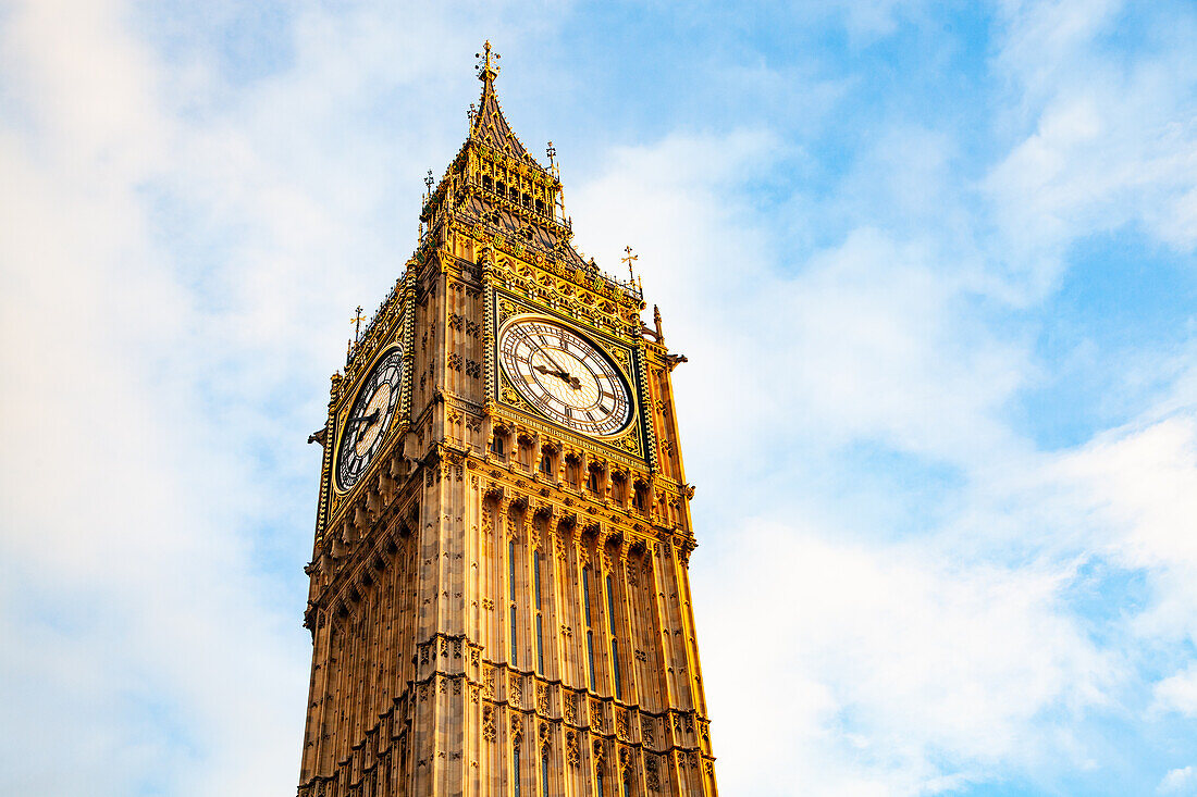 Big Ben, Houses of Parliament, Westminster, UNESCO-Weltkulturerbe, London, England, Vereinigtes Königreich, Europa