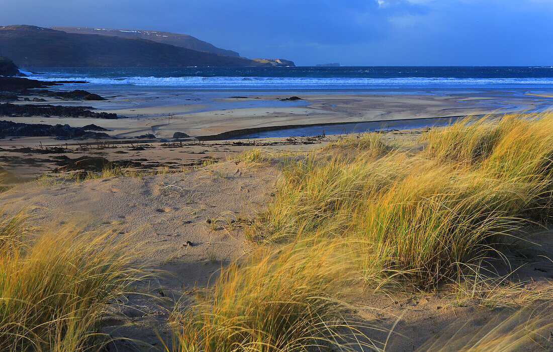 Balnakeil Beach bei Durness, Sutherland, Highland, Schottland, Vereinigtes Königreich, Europa