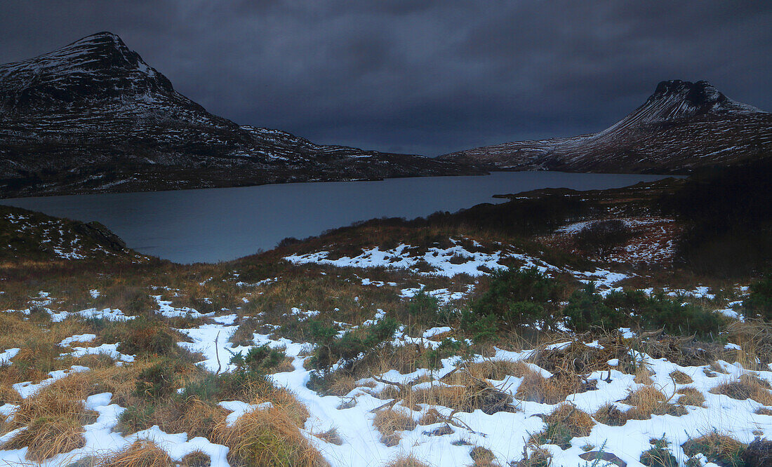 Stac Pollaidh and the Assynt landscape, North West Highlands, Scotland, United Kingdom, Europe