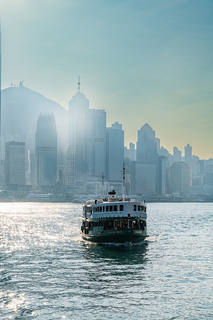 Star Ferry in Victoria harbour, Hong Kong, China, Asia