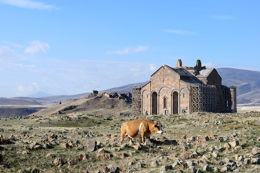 Former Ani Cathedral converted into a Mosque, Ani Archaeological site, Kars, Turkey, Asia Minor, Asia