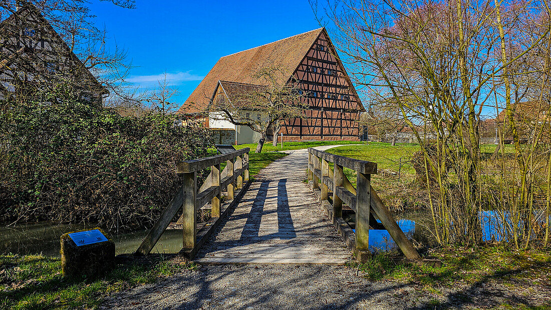 Historische Bauernhäuser im Fränkischen Freilandmuseum, Bad Windsheim, Bayern, Deutschland, Europa