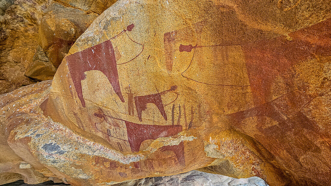 Felsmalereien von Laas Geel, nahe Hargeisa, Somaliland, Somalia, Afrika