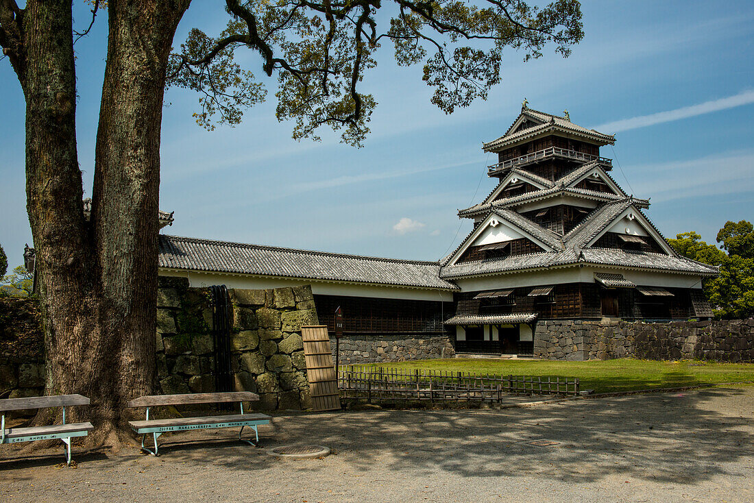 Japanisches Schloss Kumamoto, Kumamoto, Kyushu, Japan, Asien