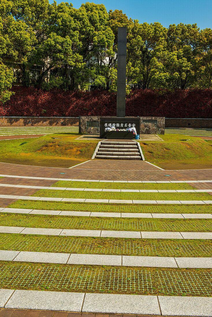 Hypocenter, Nagasaki Peace Park, Nagasaki, Kyushu, Japan, Asia