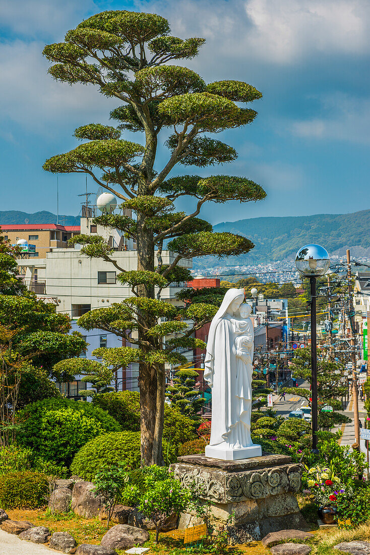 Maria (Maria) und Jesus-Statue, Nagasaki, Kyushu, Japan, Asien