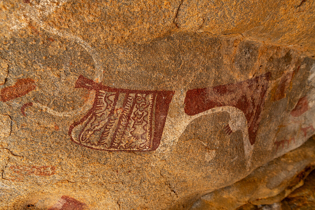 Rock art paintings of Laas Geel, near Hargeisa, Somaliland, Somalia, Africa