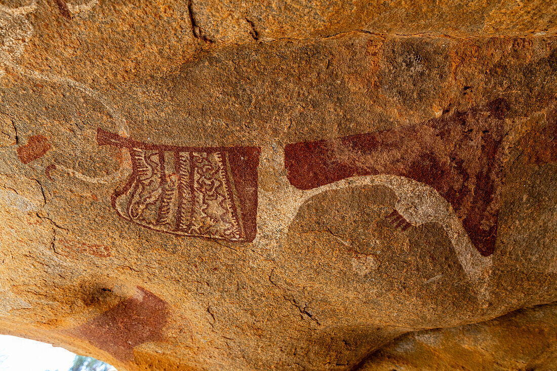 Rock art paintings of Laas Geel, near Hargeisa, Somaliland, Somalia, Africa