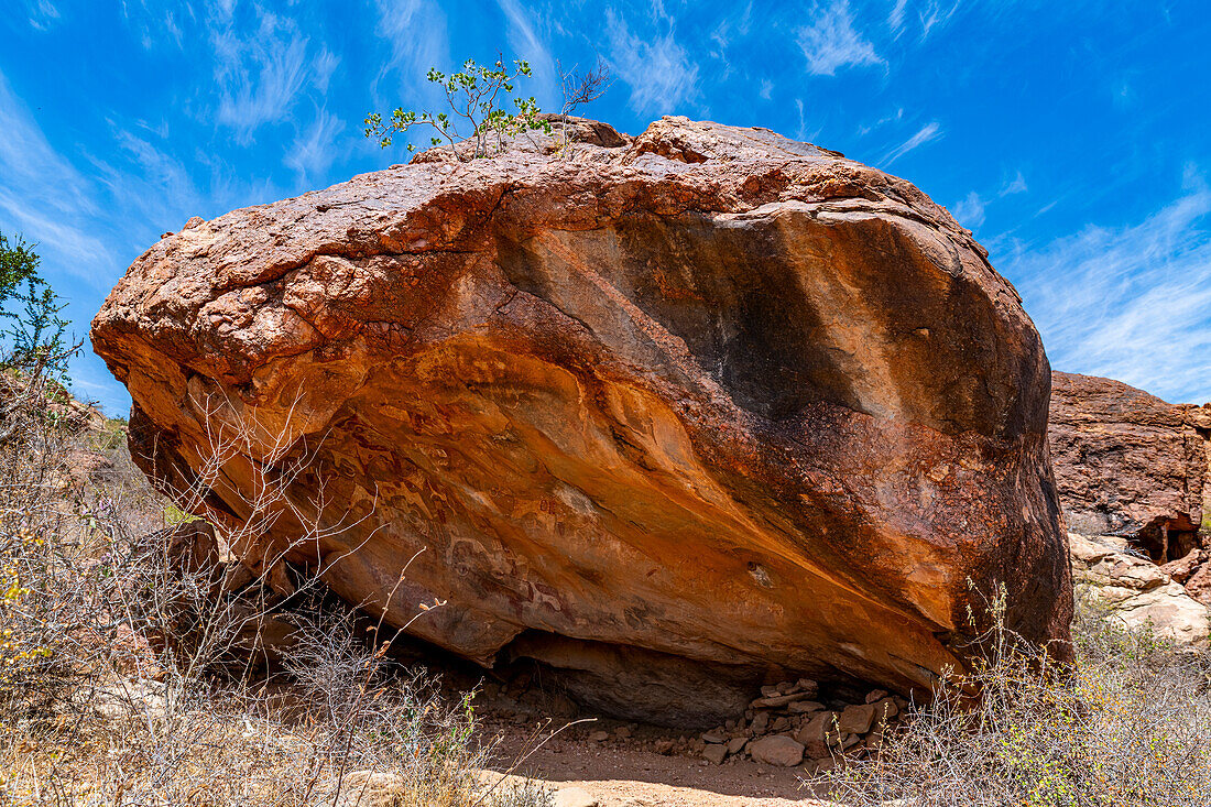 Felsmalereien von Laas Geel, nahe Hargeisa, Somaliland, Somalia, Afrika