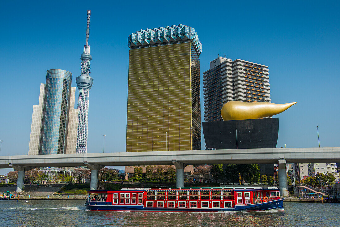 Modern architecture in the Asakusa, Tokyo, Honshu, Japan, Asia