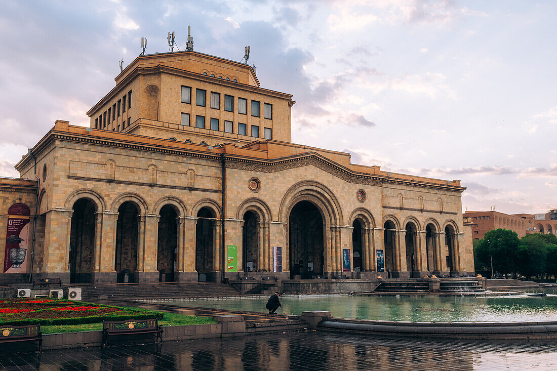 Republic Square and the National History Museum of Armenia in Yerevan, Armenia (Hayastan), Caucasus, Central Asia, Asia