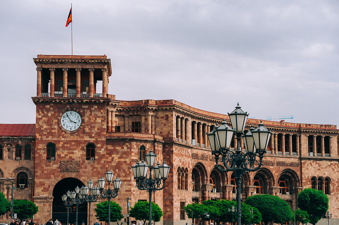 Republic Square and the Government Palace in Yerevan, Armenia (Hayastan), Caucasus, Central Asia, Asia