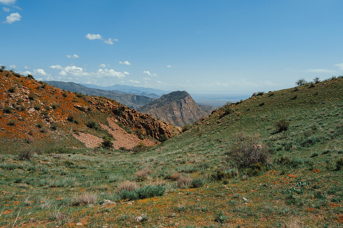 Hiking in Vayots Dzor, known for its red-hued mountains, Armenia (Hayastan), Caucasus, Central Asia, Asia