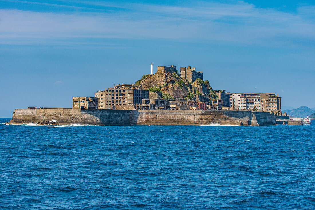 Hashima-Insel (Gunkanjima) (Kriegsschiff-Insel) (Schlachtschiff-Insel), Nagasaki, Kyushu, Japan, Asien