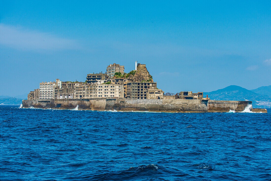 Hashima-Insel (Gunkanjima) (Kriegsschiff-Insel) (Schlachtschiff-Insel), Nagasaki, Kyushu, Japan, Asien