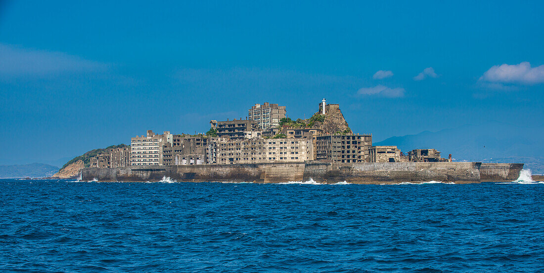 Hashima-Insel (Gunkanjima) (Kriegsschiff-Insel) (Schlachtschiff-Insel), Nagasaki, Kyushu, Japan, Asien