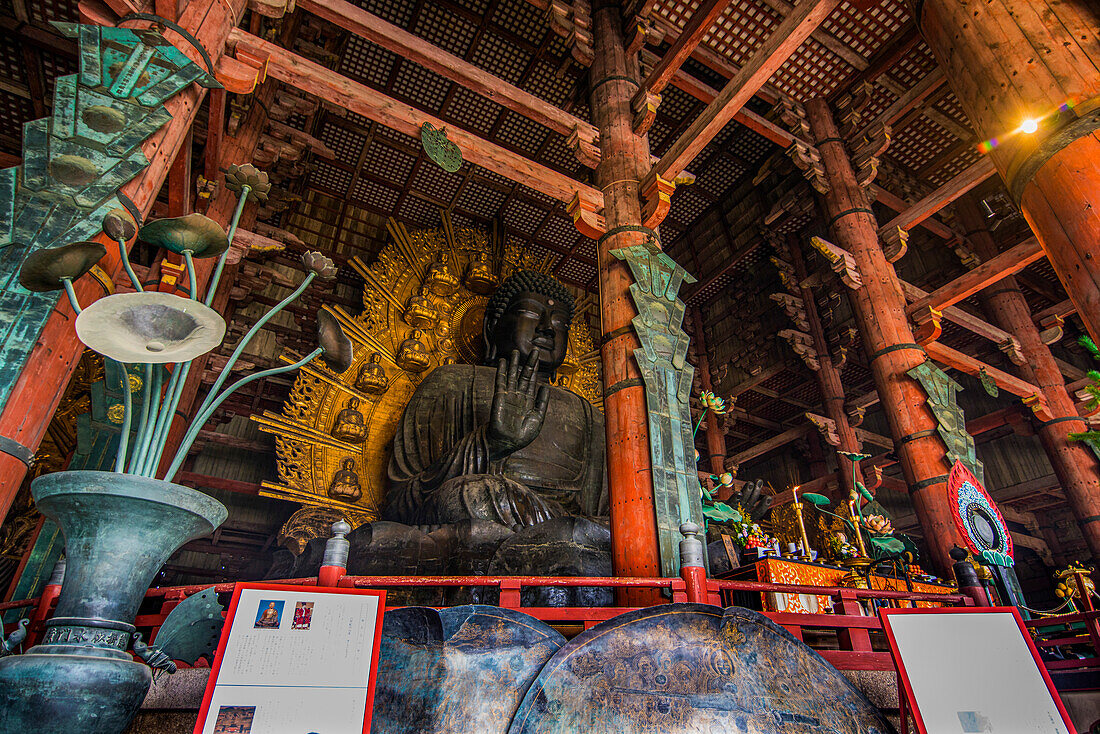 Daibutsuden (Großer Buddhasaal), Todaiji-Tempel, UNESCO-Welterbe, Nara, Kansai, Honshu, Japan, Asien