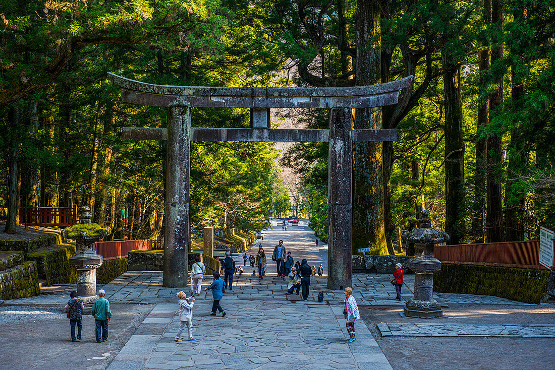 Eingangstor zum Toshogu-Schrein, UNESCO-Welterbestätte, Nikko, Präfektur Tochigi, Kanto, Honshu, Japan, Asien