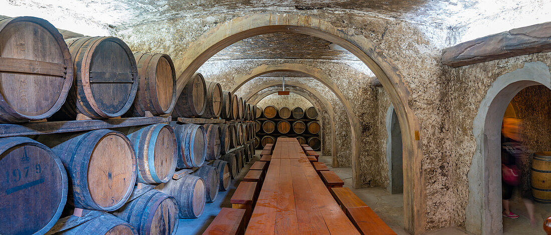 Blick auf den Weinprobenkeller der Robertson Kooperatiewe Wynmakery, Robertson, Westkap, Südafrika, Afrika