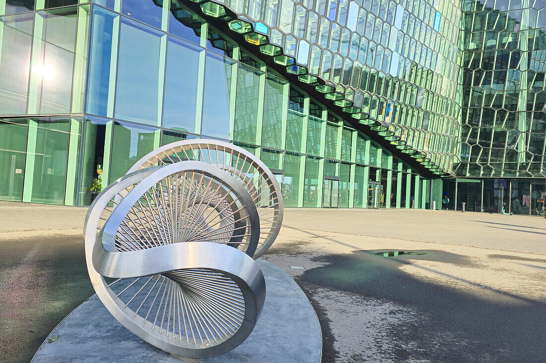 Skulptur, Harpa Konzertsaal, Reykjavik, Island, Polargebiete