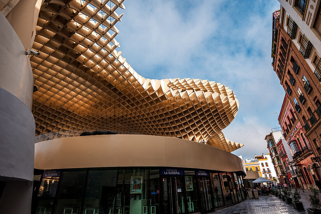 Setas de Sevilla, modern architecture and historic buildings in Seville, Andalusia, Spain, Europe