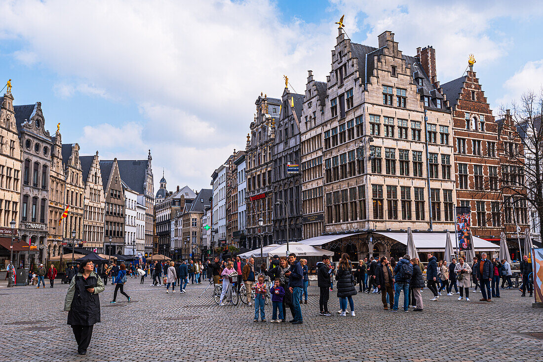 Historische Architektur am Grote Mart, Antwerpen, Belgien, Europa