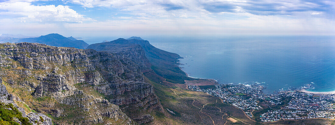 Blick auf die Kaphalbinsel vom Tafelberg aus, Kapstadt, Westkap, Südafrika, Afrika