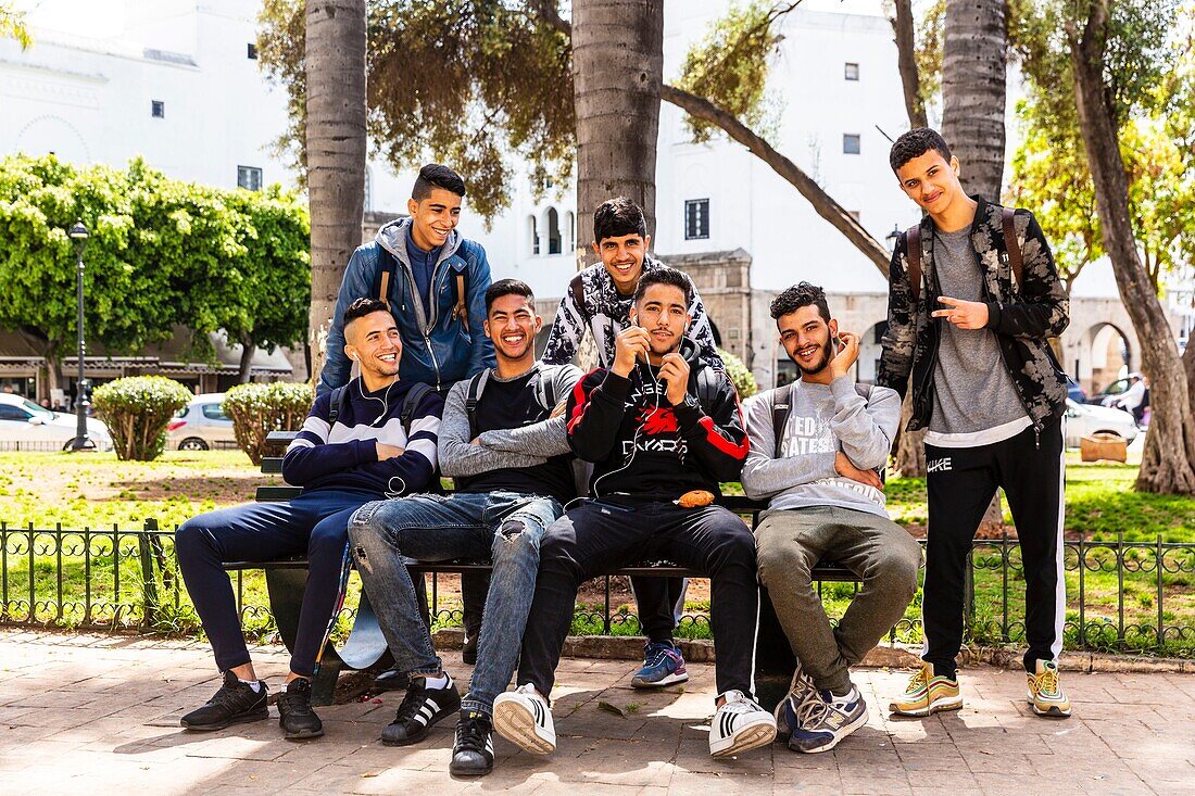 Morocco, Casablanca, Habous district, back to school